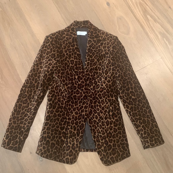 A.L.C. Leopard fitted blazer jacket Size 2 - Picture 2 of 5